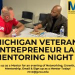 MVE Lab Mentor Night Promo Picture "Join us as a Mentor for an evening of Networking, Growth, and Mentorship. Email & Sign up as a Mentor Today! mve@gvsu.edu" on April 29, 2024